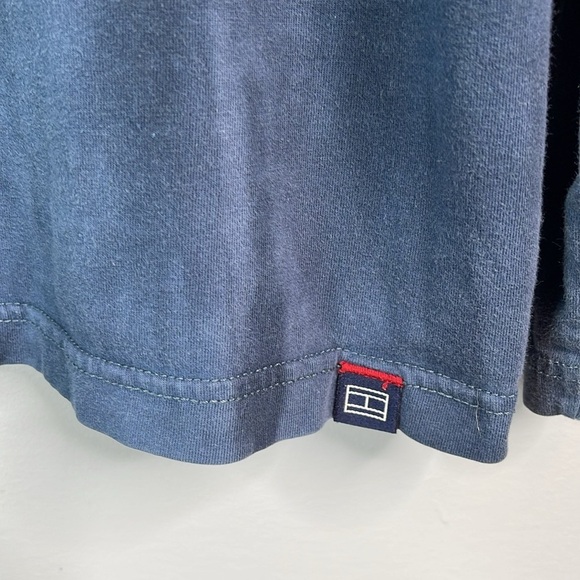 Tommy Jeans Men's Y2K Long Sleeve Tie Dye Shirt Blue Raglan Sleeve Size XL - Picture 5 of 11